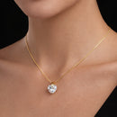 Colar Ouro 24K Coração em Cristal de Zircônia – Zellora®