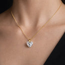 Colar Ouro 24K Coração em Cristal de Zircônia – Zellora®