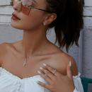 Colar Cobra em Prata 925 Esterlina com Zircônias – White Mamba Zéllora®