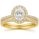 Anel de Noivado em Prata 925 Esterlina Banhada a Ouro com Zircônias – Isabeau Zéllora®