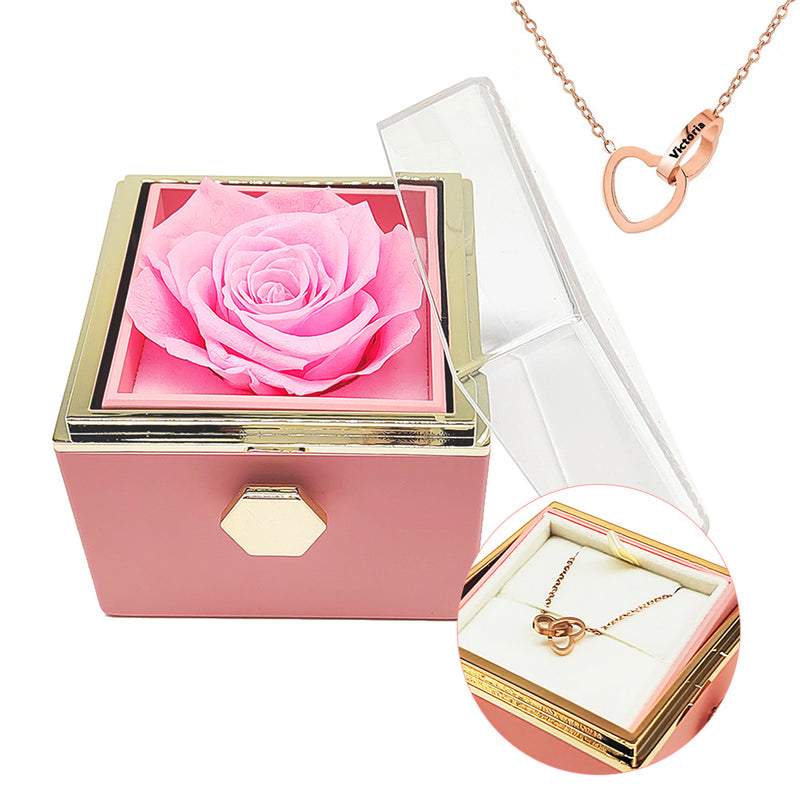 Colar Personalizado com Nomes + Caixa Amor de Rosas – Zéllora®