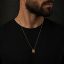 Escapulário Masculino em Ouro 24K Tradicional – Zéllora®
