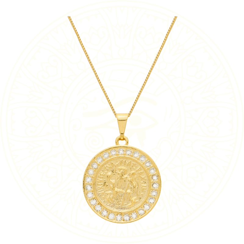 Colar São Miguel Arcanjo em Ouro 24K