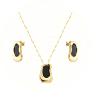 Conjunto Colar e Brincos Banhado em Ouro 24K Zéllora