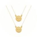 Escapulário Redondo São Jorge em Ouro 24K Religioso Masculino Zellora