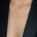 Colar Dourado de Cruz Fé - Galeria