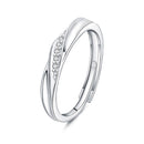 Par de Alianças de Namoro Ajustável em Prata 925 Esterlina – Zéllora®