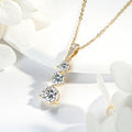 Colar em Prata 925 Esterlina Banhada a Ouro com Moissanites – Éclat Trinité Zéllora®