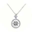 Colar solitário feminino de moissanite 1ct em prata esterlina 925, brilho de diamante com certificado GRA – Zéllora®