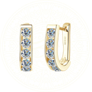 Brinco de argola feminino em prata esterlina 925, cravejado com moissanites brilhantes de 3mm (0.1ct), cor D, corte brilhante redondo, com certificação GRA e embalagem de luxo.