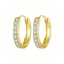 Brinco Aria em Prata Esterlina 925 com Zircônia e banho de ouro opcional – Disponível em 3 tamanhos e ideal para ocasiões especiais