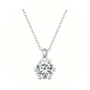 Colar de Pingente Celeste em Prata Esterlina 925 com Moissanite de 1.0 CT - Colar elegante e sofisticado para casamento, noivado e ocasiões especiais.