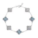 Pulseira em Prata 925 Esterlina Banhada a Ouro com Moissanites – Astrée Zéllora®