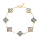 Pulseira em Prata 925 Esterlina Banhada a Ouro com Moissanites – Astrée Zéllora®