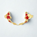 Brinco Koi em Prata 925 Esterlina Banhada a Ouro com Zircônia – Zéllora®