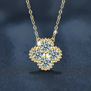 Colar em Prata 925 Esterlina Banhada a Ouro com Moissanites – Vivienne Zéllora®