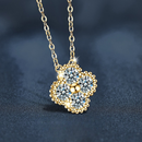 Colar em Prata 925 Esterlina Banhada a Ouro com Moissanites – Vivienne Zéllora®