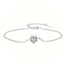 Pulseira feminina delicada em prata esterlina 925 com moissanite de 0.6ct, brilho intenso e design minimalista Zéllora®