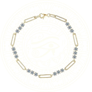 Pulseira de moissanite ajustável em Prata Esterlina 925, joia fina e elegante da Zéllora®.