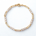 Pulseira em Prata 925 Esterlina Banhada a Ouro com Moissanite – Mirabelle Zéllora®