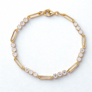 Pulseira em Prata 925 Esterlina Banhada a Ouro com Moissanite – Mirabelle Zéllora®