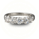 Anel de noivado Zéllora em prata esterlina 925 com moissanite redonda de 5mm, estilo eternidade, corte brilhante, luxo e sofisticação para ocasiões especiais.