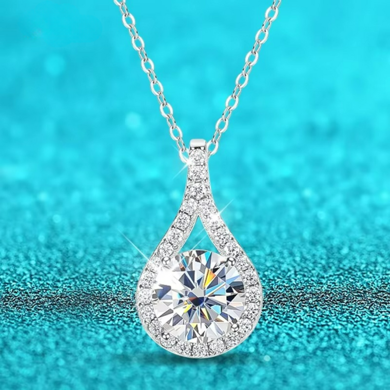 Colar em Prata 925 Esterlina com Moissanite – Althaea Zéllora®
