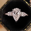 Anel de Noivado em Prata 925 Esterlina com Moissanites – Argenté Clair Zéllora®