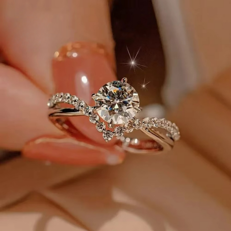 Anel de Noivado Ysoria em Prata Esterlina 925 e Moissanite Zéllora®