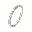 Round moissanites engagement ring in sterling silver 925 with white gold plating, elegant and brilliant – Zéllora®