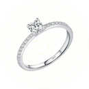 Delicate square moissanite ring for women in 925 sterling silver, trendy cocktail style with minimalist design and luxurious sparkle – Zéllora®.
