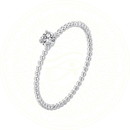 minimalist gold-plated sterling silver ring featuring a single 0.1ct brilliant-cut moissanite in a sleek pin setting. Elegant and stackable fine jewelry piece by Zéllora®.