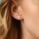 Brinco em Prata 925 Esterlina Banhada a Ouro – Platinum Heart Zéllora®