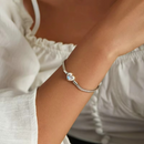 Pulseira em Prata 925 Esterlina com Moonstone – Coeur de Lune Zéllora®