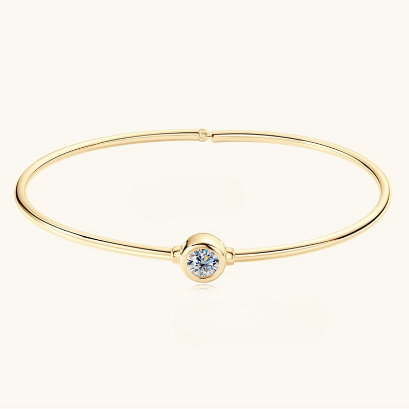 Pulseira em Prata 925 Esterlina Banhada a Ouro com Moissanite – Avenys Zéllora®