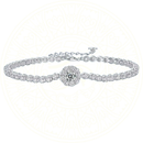 Pulseira de moissanite 5mm com brilho intenso em prata esterlina 925, estilo tênis de luxo, marca Zéllora®
