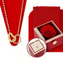 Colar com Pingente Personalizado presente romântico com gravura a laser  em prata 925 com banho de ouro ou ouro rosé