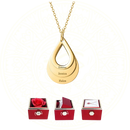 Colar com Pingente Personalizado em aço Inoxidável 316L com banho de ouro amarelo 18K, ouro rosé ou prata. Presente para mães, avós, ou namoradas e esposas.