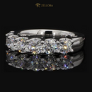 Anel de Noivado em Prata 925 Esterlina com Moissanites – Solis Zellora®