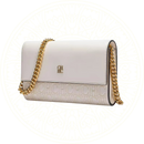 Bolsa de ombro feminina Zéllora® com design minimalista, alça de corrente dourada e acabamento sofisticado — ideal para ocasiões elegantes e uso diário.