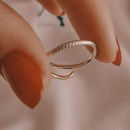 Anel Ajustável Cobra em Prata 925 Esterlina com Zircônias – White Mamba Zéllora®