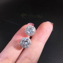 Brinco em Prata 925 Esterlina com Moissanites – Neferti Zéllora®