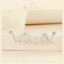 Brinco Cobra em Prata 925 Esterlina com Zircônias – White Mamba Zéllora®