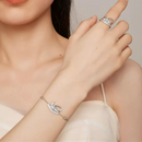 Anel Hórus em Prata 925 Esterlina com Zircônias e Cristal Opala – Zéllora®