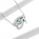 Colar Hórus em Prata 925 Esterlina com Cristal Opala – Zéllora®