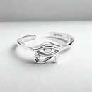 Anel Ajustável Hórus em Prata 925 Esterlina – Zéllora®