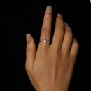 Anel de Noivado em Prata 925 Esterlina com Moissanite – Amores Zéllora®