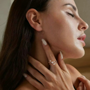 Anel Ajustável em Prata 925 Esterlina com Moissanites – Ísis Zéllora®