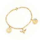 Pulseira Religiosa Feminina em Ouro 24K - Zellora
