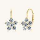 Brinco em Prata 925 Esterlina Banhada a Ouro com Moissanites – Florence Zéllora®